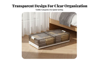 Wheeled Under-Bed Container foldable Organizer container slim design for Homeowners