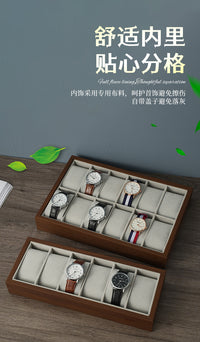 复古木纹手表收纳盒腕表机械表电子表柜台陈列展示盒盒架便携收纳
