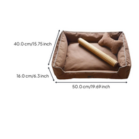 Pet Bed with Removable Cover, Calming, Non-Slip, All-Season