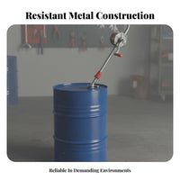 Hand-Cranked Drum Pump Portable Design Manual Siphon Easy to Operate Fluid Handling Device for automobiles Owners, DIY hobbyists, Workshop, Garage, Outdoor