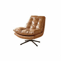 Upholstered Rotate Chair Minimalist Design Tufted Rotate Armchair Retro Design Deeply Padding Ed for Adults, Living Room