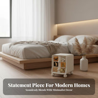 Bedside Storage Unit adaptable Rounded Single-Drawer Cabinet Minimalist Design