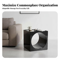 Bedside Nightstand Stackable Rotating Cube Organizer Movable with casters