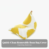 Cone-shapedShaped Floor Chair Removable and Cleanable Cover Bean Bag Comfortable Soft for Adults, Two-Person Seating