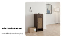 Space-Saving Design Narrow Shoe Cabinet Slim Profile Narrow Shoe Storage Rounded Corners Vintage Aesthetic Hallway Cabinet Umbrella Holder for Apartment Dwellers, Homeowners, Online Shoppers, Entryway, Living Room, Bedroom, Closet