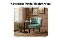 Stateside Country Aesthetic Button-Tufted Wooden Settee Vintage Design Button-Tufted Settee Retro aesthetic Sofa Space Saving for Apartment Dwellers, Business Owners, Interior Designers, Coffee Shop, Retail boutique, Living Room, Office Waiting Area