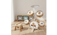 Drum Set with Drumsticks Lightweight Jazz Drum Toy Glossy for Young Children, Home