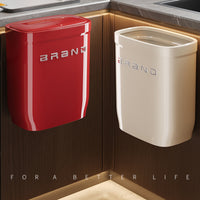 Wall-Hung Waste Bin Glossy Finish Home Storage Hard Plastic for Cabinet Front