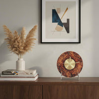 Vinyl Vinyl-Inspired Timepiece Creative Design Bauhaus Aesthetic Timepiece