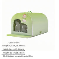 Dog Cooling House Zippered Dog Tunnel Bed Snowflake Print