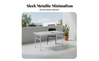 Bi-Fold Rectangular Table Foldable Design Portable Furniture Indoor/outsidedoor Use Easy to Clean for Campers, Home