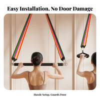 Shoulder Opener Door Anchor Resistance Band Set Easy Setup Resistance Bands Door Anchor Set Portable Doorway Pull down Exercise Equipment Non-Slip Ergonomic Handles for Women, Beginners, Apartment