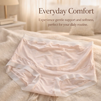 Postpartum Underwear High Waisted for Women with Belly Support, Maternity Knickers with 7A Pure Gusset, Ice Silk Cooling Material