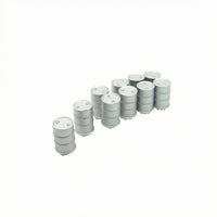 10 Pieces Molded Feature HO Scale Oil Drum Resin Oil Drum Model Miniature Scene Accessory