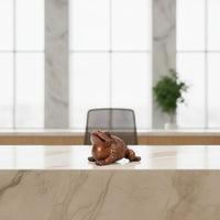 Wealth Toad Ornament Detailed Statue Metallic-Finish-Look for Entryway