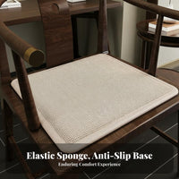 Extra Thick Thickened Sponge Chair Cushion High-Density Foam Filling Solid Wood Chair Cushion Piped Edging for Bay Window, Tea Room, Patio