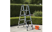 Anti-Slip Double-Sided Step Ladder Space-Saving Step Ladder with Handrail Stable Sturdy for DIYers, Home, Garage
