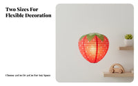 3D Strawberry Paper Lantern, Oval Shape, Children's DIY Party Foldable