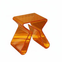 Magazine Rack Table Transparent Nightstand Minimalist Design for clearice, Readers