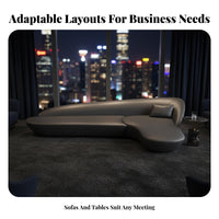 Multi-Piece Couch Ensemble Elegant Shape Elephant Ear Sofa Sturdy Lounge Seating for Business Owners, Hotel Managers, Lobby, Reception Area, Showroom