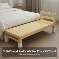 Paint-without Paint Splicing Bed Solid Wood Bed Extender Stable and Sturdy Bedside Co-Sleeping Crib for Infants, Toddlers, Parents, Nursery, Bedroom, Home