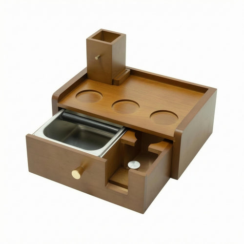 Coffee Workstation Metal Fittings Knock Box Station Sturdy