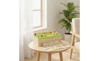 Educational Wooden Sorting Box with Lid Motor Skill Shape Sorter Box Counting Matching Game Vibrant for Playroom