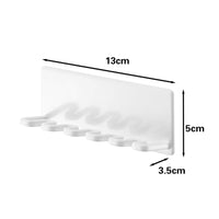 No Bathroom Organizer Compact Wall-Mounted Rack with Hooks Space-Saving