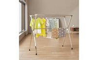 Stainless Steel Clothes Drying Rack Floor-Standing Clothes Drying Rack with Wheels Mobile Movable for Families