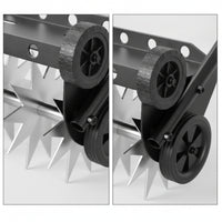 Pull-Behind Lawn Aerator Heavy-Duty Tow-Behind Tine Aerator Steel Soil Loosener for Gardeners