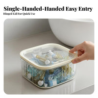 Cylindrical Vial Canister Transparent Design Household Storage for Makeup Users
