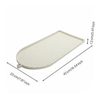 Anti-Slip Coffee Tray Mat Drainage Grooves Household Accessory Waterproof