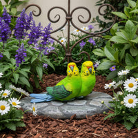 Resin Parrot Figurine Miniature Size Parrot Statue Weather-Resistant Bird Figurine for Patio