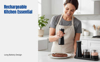 Electric Pepper Grinder, Rechargeable Seasoning Jar, Adjustable Ceramic Mill, Premium Kitchen, Multipurpose For Sea Salt, Sichuan Pepper, Cumin