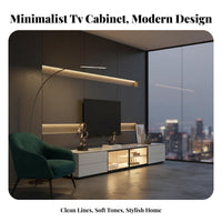 2 Pieces TV Console and Coffee Table Set Modern Design TV Stand and Coffee Table Combo Space-Saving Living Room Furnishings for Homeowners, Home Decor
