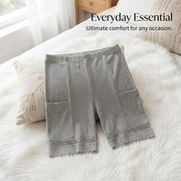 Anti Chafing Shorts Women with Pockets for Under Dresses, High Waisted Modal Slip Plus Size, Breathable Chafe Skirts
