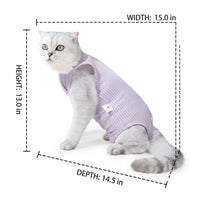 Cat Recovery Suit Anti Licking, Four-Legged Spandex Post Surgery Cat Suit, Full Body Suit Cat Belly Protector for Weaning and Wound Recovery