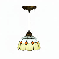 Stained Glass Pendant Light Handmade Lighting Retro for Cafe