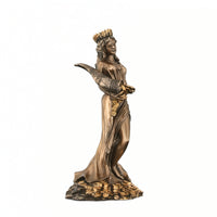 Deity Statue Ornate Statue with Cornucopia of Plenty Detailed for Office