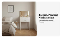 Flip-Top Makeup Table Space-Saving Flip-Top Vanity Multifunctional for Teenagers
