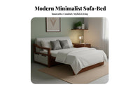 Space-Saving Design expandableable Sleeper Sofa Multi-Functional Pull-extendable Loveseat Bed two-wayUse transformable Couch sturdy Wood Frame for Small Apartment Dwellers, Homeowners, Students, Living Room, Home Office