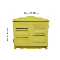 Electric Utility Cabinet Cover Slatted Doors Service Box Decoration Easy to Install Home Decor for Hallway, Apartment