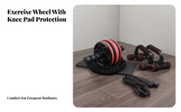 5 Pieces Non-Slip Grip Ab Roller Push up Bar Kit Sturdy Construction Ab Wheel and Push up Bar Set Portable for Beginners