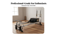 Full-Body Workout Pilates Reformer Adjustable Resistance Core Training Bed Strong Load-Bearing Pilates Reformer Bed Space-Saving Design for Adults, Women, Mind-Body Practice Studio