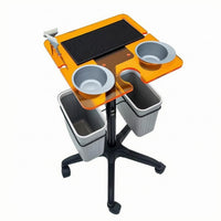 Salon Trolley Cart Cup Holders Rolling Salon Trolley Side Bins for Hair Stylists