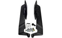 Angular Motorcycle Mirrors with Mounting Hardware Streamlined Motorcycle Rearview Mirrors Carbon-Fiber-Look Side Rearview Mirror Adjustable for Motorcyclists, Riders, Street Bikes, Touring Motorcycles