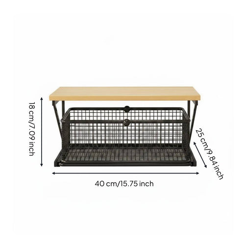 Coffee Station Organizer Space-Saving Drawer Storage Rack Wire Basket