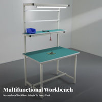 Anti Workbench Heavy-Duty Assembly Line Work Table Sturdy Construction Factory Packing Table for Warehouse Workshop