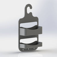 2-Tier Shower Holder Washroom Hanging Storage Rack Quick-Draining for Kitchen