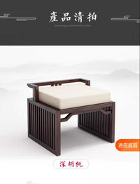 新中式茶凳禅意实木凳子茶室家具矮凳简约圆凳客厅长凳换鞋凳现货 六角凳